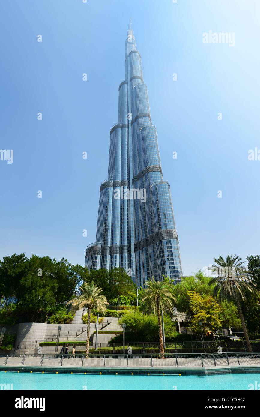 The Burj Khalifa skyscraper is the tallest building in the world. Dubai, United Arab Emirates. Stock Photo