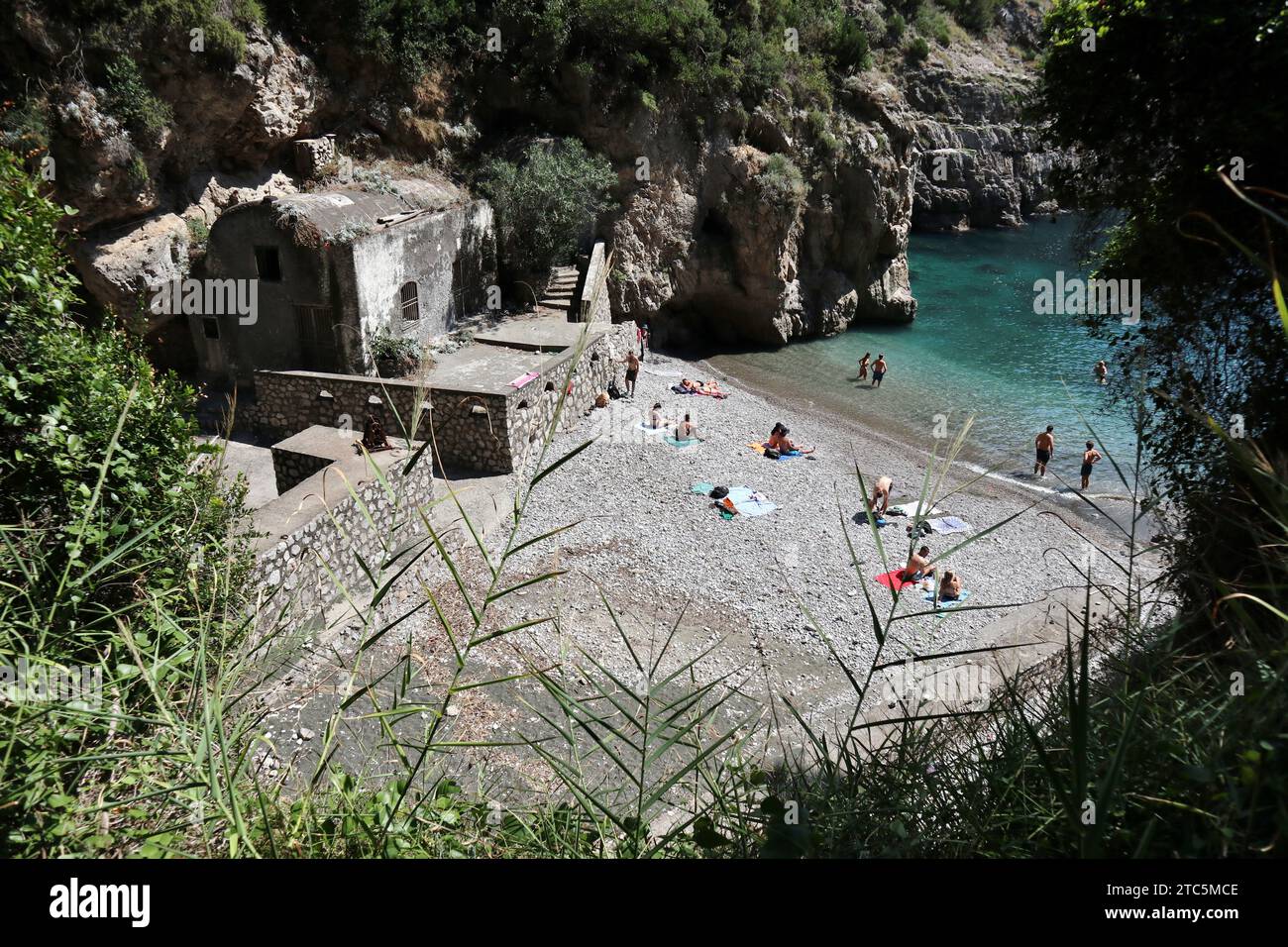 Torca - Marina di Crapolla dal sentiero Stock Photo