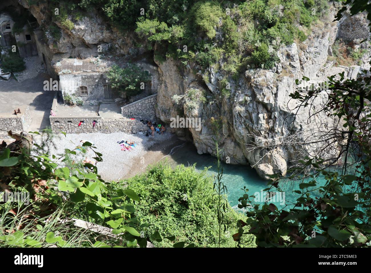 Torca - Scorcio del Fiordo di Crapolla dal sentiero di accesso Stock Photo