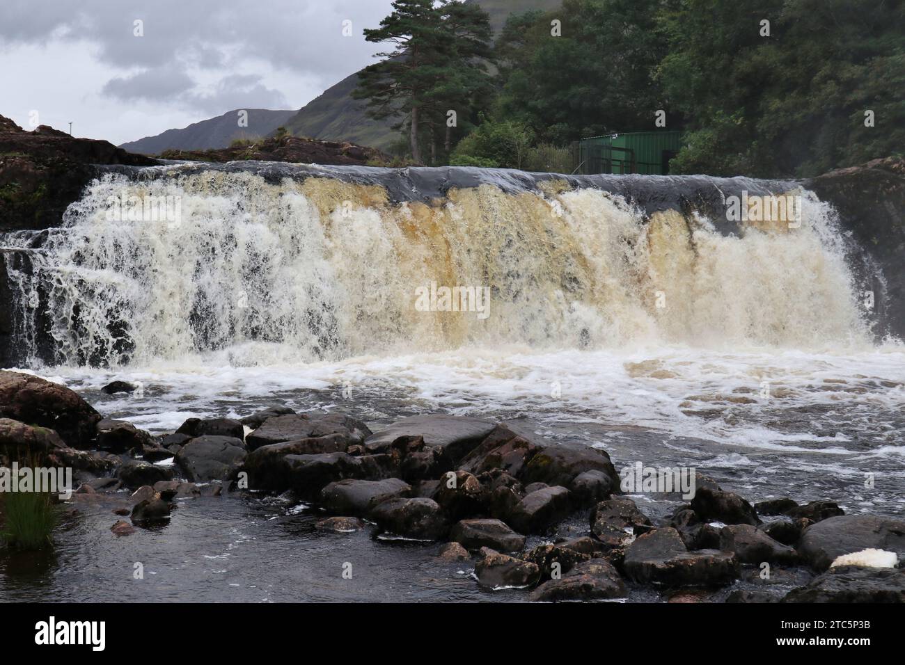 Leenane - Aasleagh Falls sul Erriff River Stock Photo