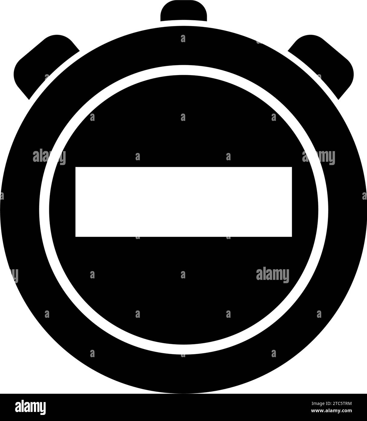 Simple and monochrome digital stopwatch icon a clock for keeping track