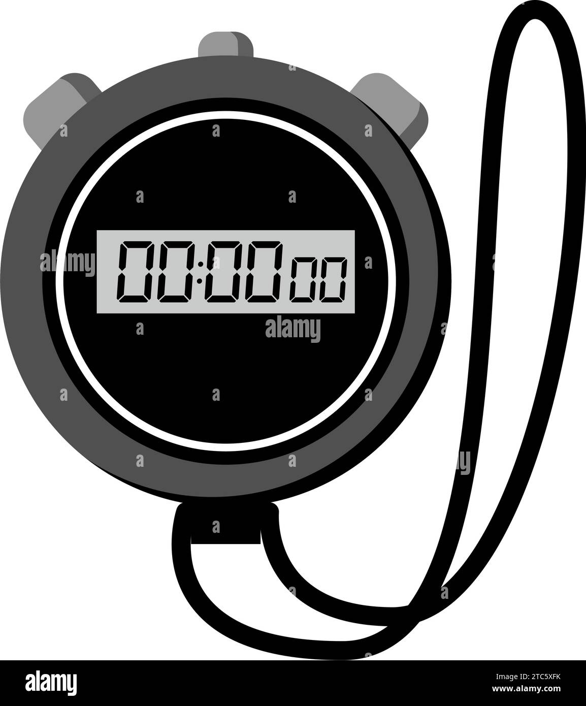 Realistic digital stopwatch illustration a clock for keeping track of