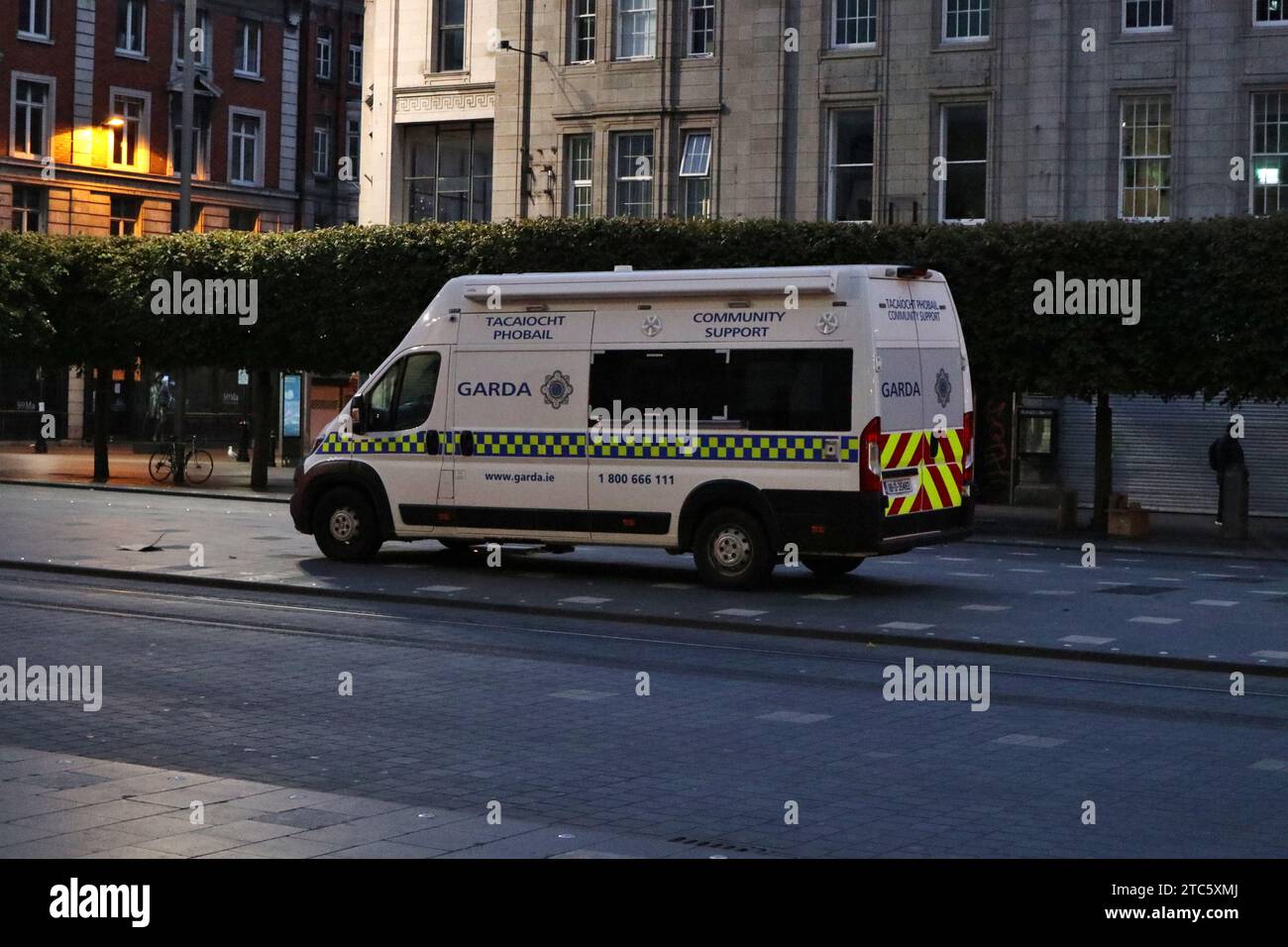 Dublino - Furgone della polizia Stock Photo