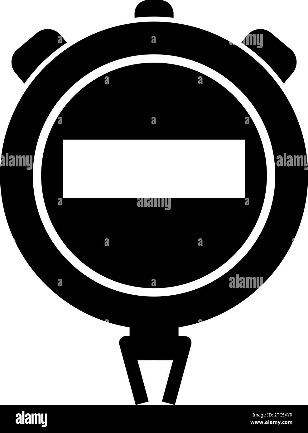 Simple and monochrome digital stopwatch icon a clock for keeping track