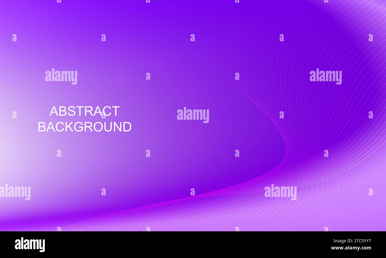 Abstract background purple gradient color tone with dynamic waves Vector illustration Stock Vector