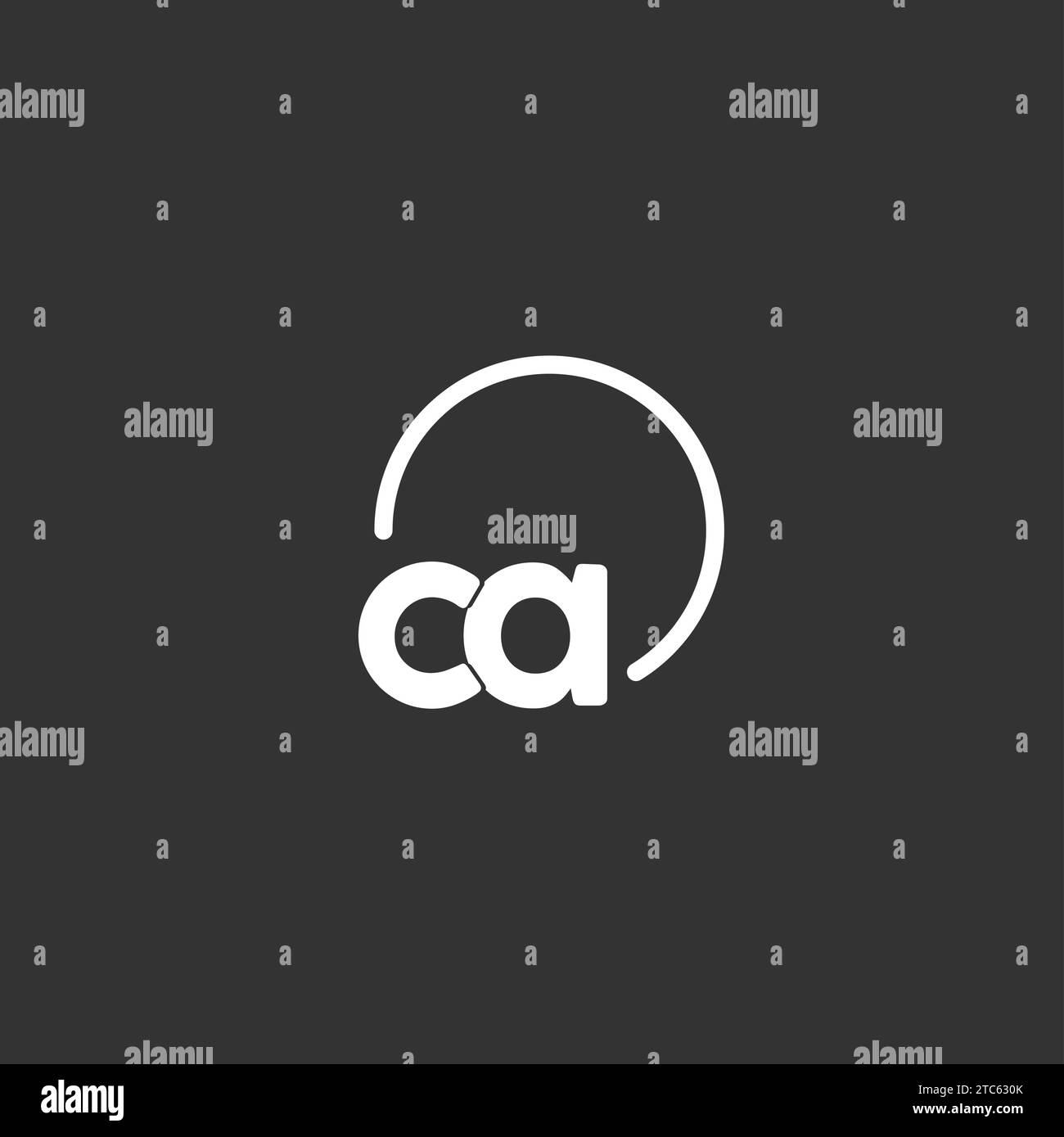CA initial logo with rounded circle vector graphic Stock Vector Image ...