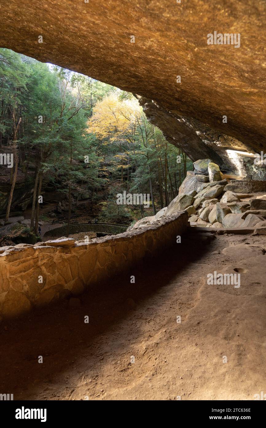 Ash Cave and Old Man s Cave Hocking - Ash Cave And Old Mans Cave Hocking Hills State Park In The Hocking Hills Region Of Hocking County Ohio United States 2TC636E 