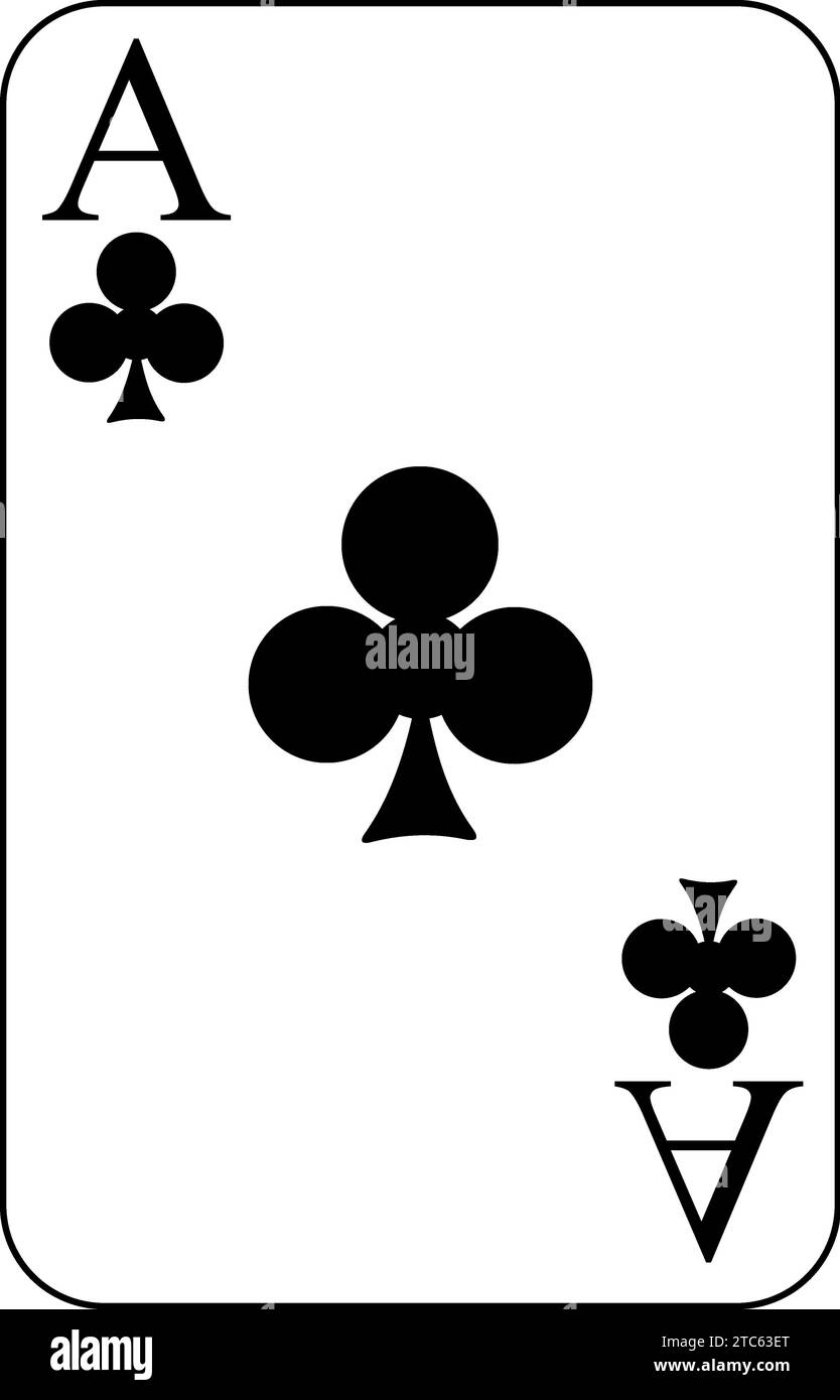 Ace of clubs, card game - Gambling Stock Photo