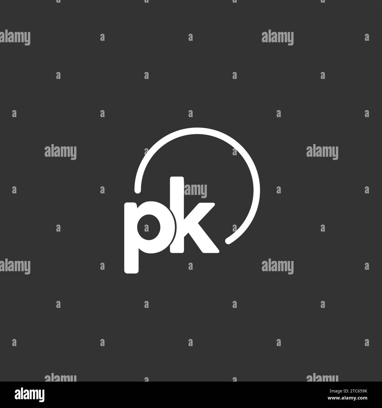 PK initial logo with rounded circle vector graphic Stock Vector Image ...