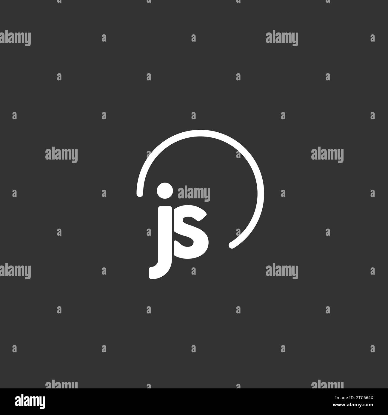 JS initial logo with rounded circle vector graphic Stock Vector Image ...