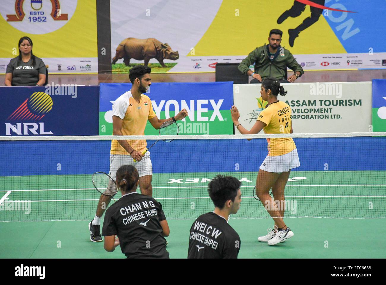 Guwahati, India. 06th Dec, 2023. Dhruv Kapila and Tanisha Crasto of ...