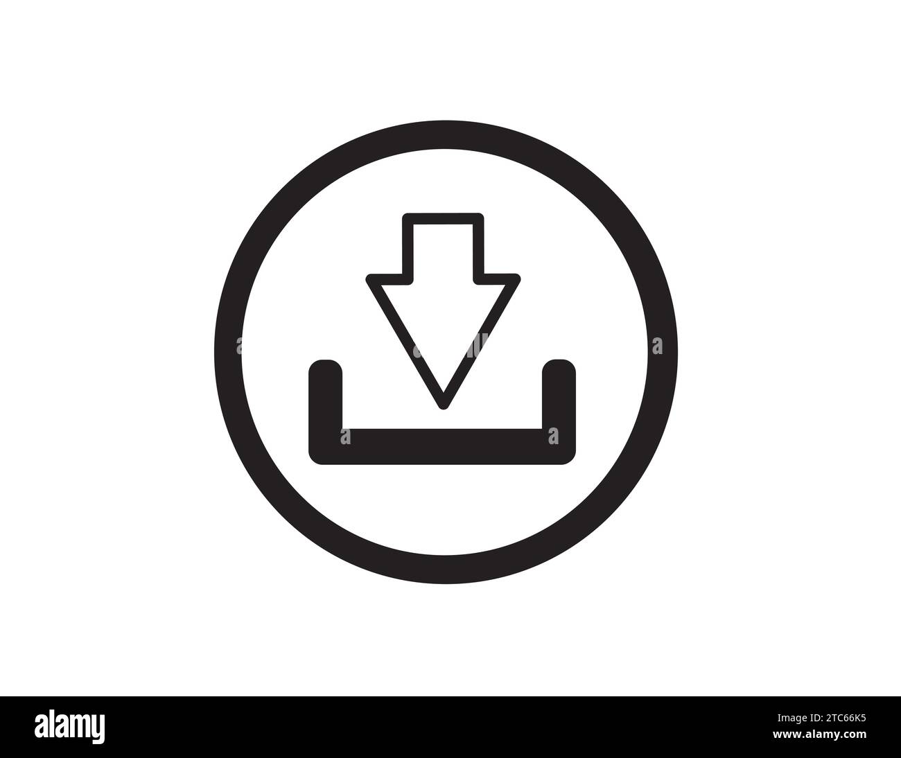 Download icon in simple design Stock Vector Image & Art - Alamy