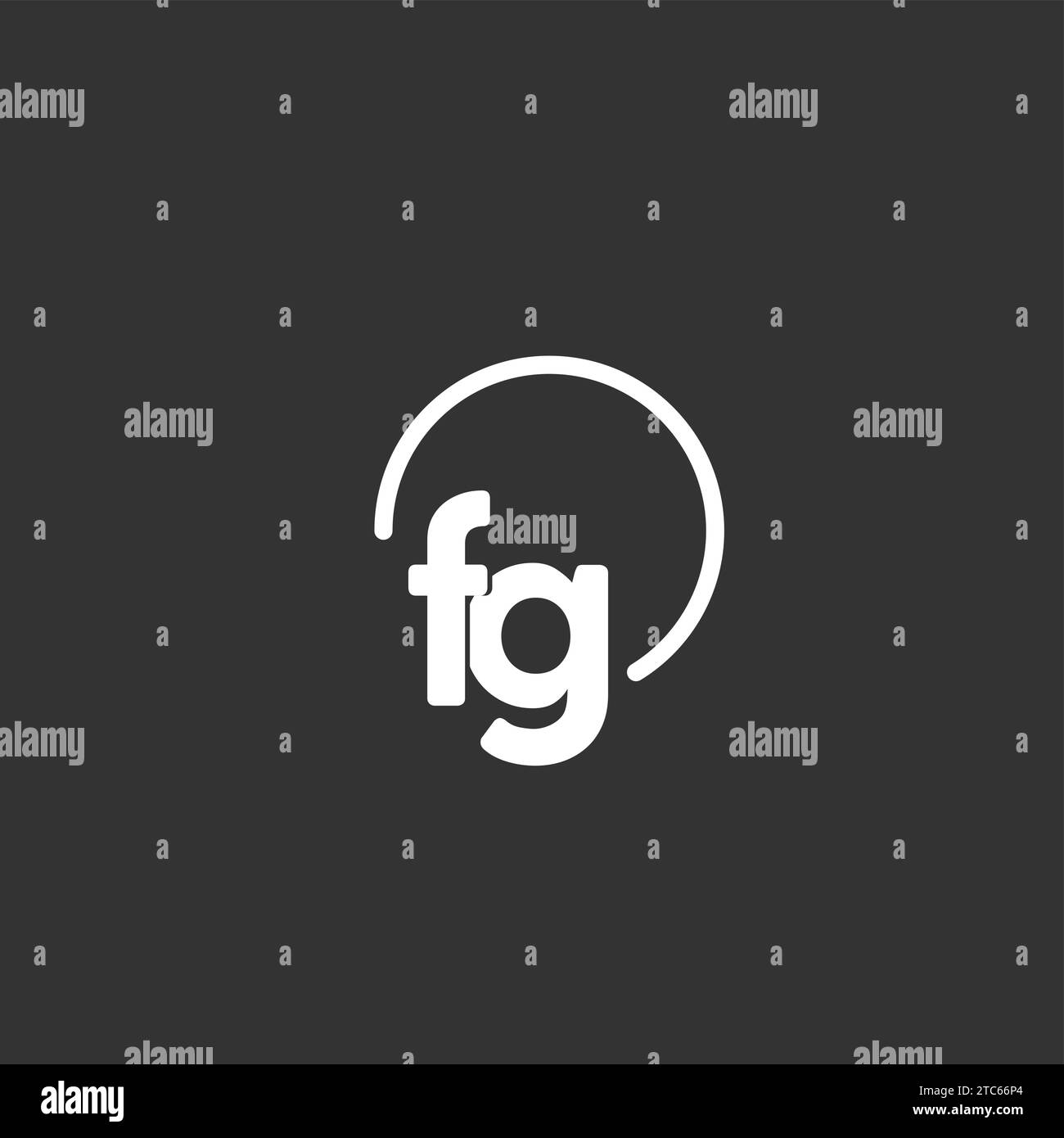 FG initial logo with rounded circle vector graphic Stock Vector Image ...
