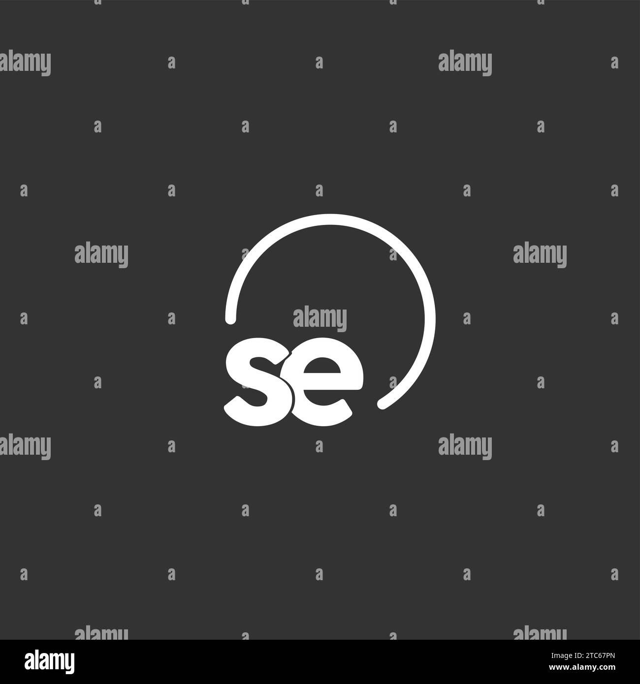 SE initial logo with rounded circle vector graphic Stock Vector Image ...