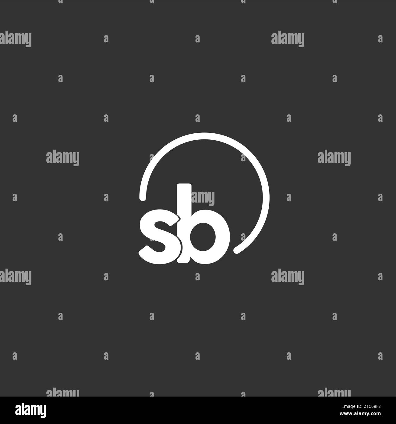 SB initial logo with rounded circle vector graphic Stock Vector Image ...