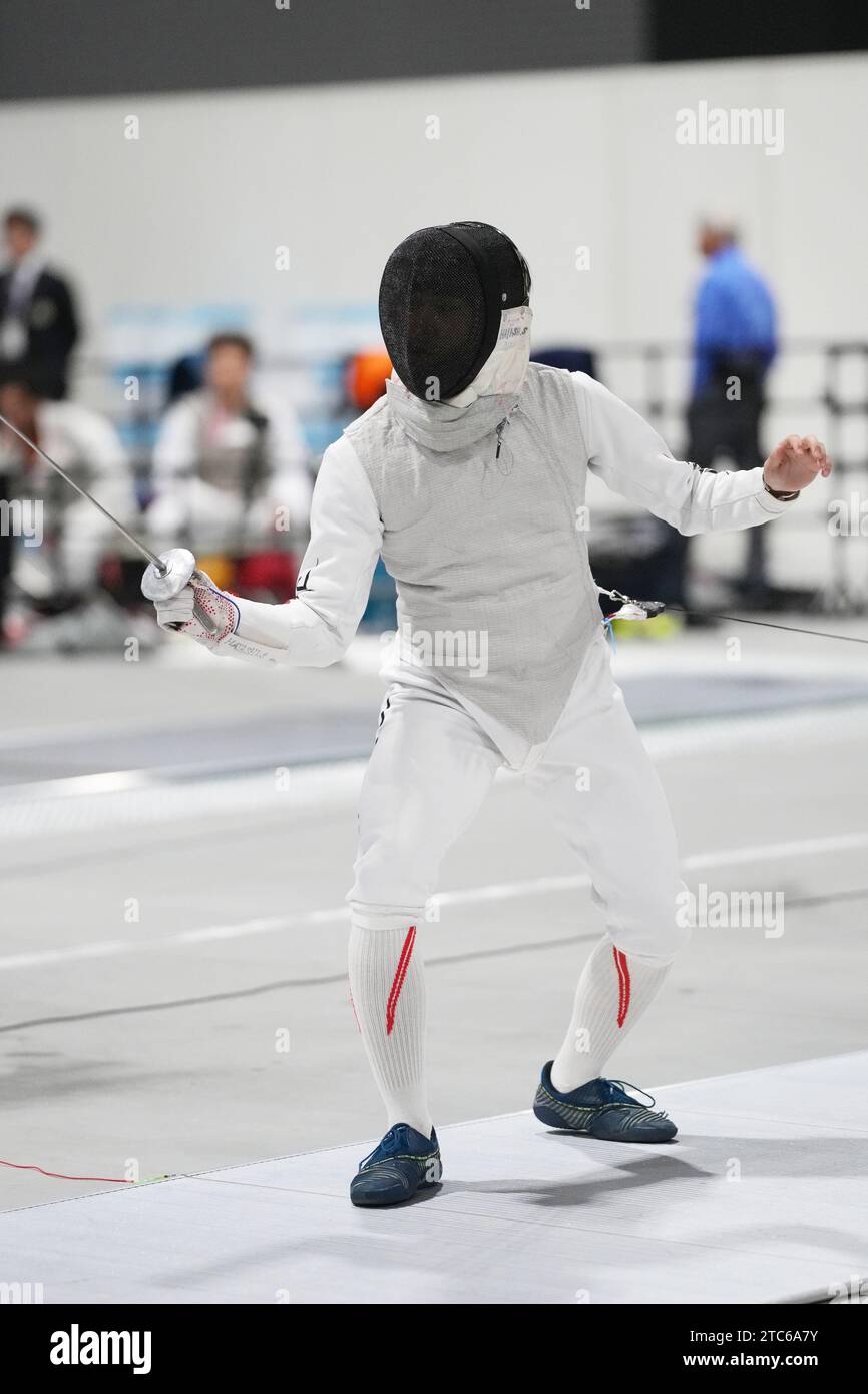 Shoren Hayashi (JPN),  DECEMBER 8, 2023 - Fencing :  2023 Fencing World Cup Prince Takamado Trophy Men's Foil  at Aichi SKY EXPO, Aichi, Japan.  (Photo by Naoki Morita/AFLO SPORT) Stock Photo
