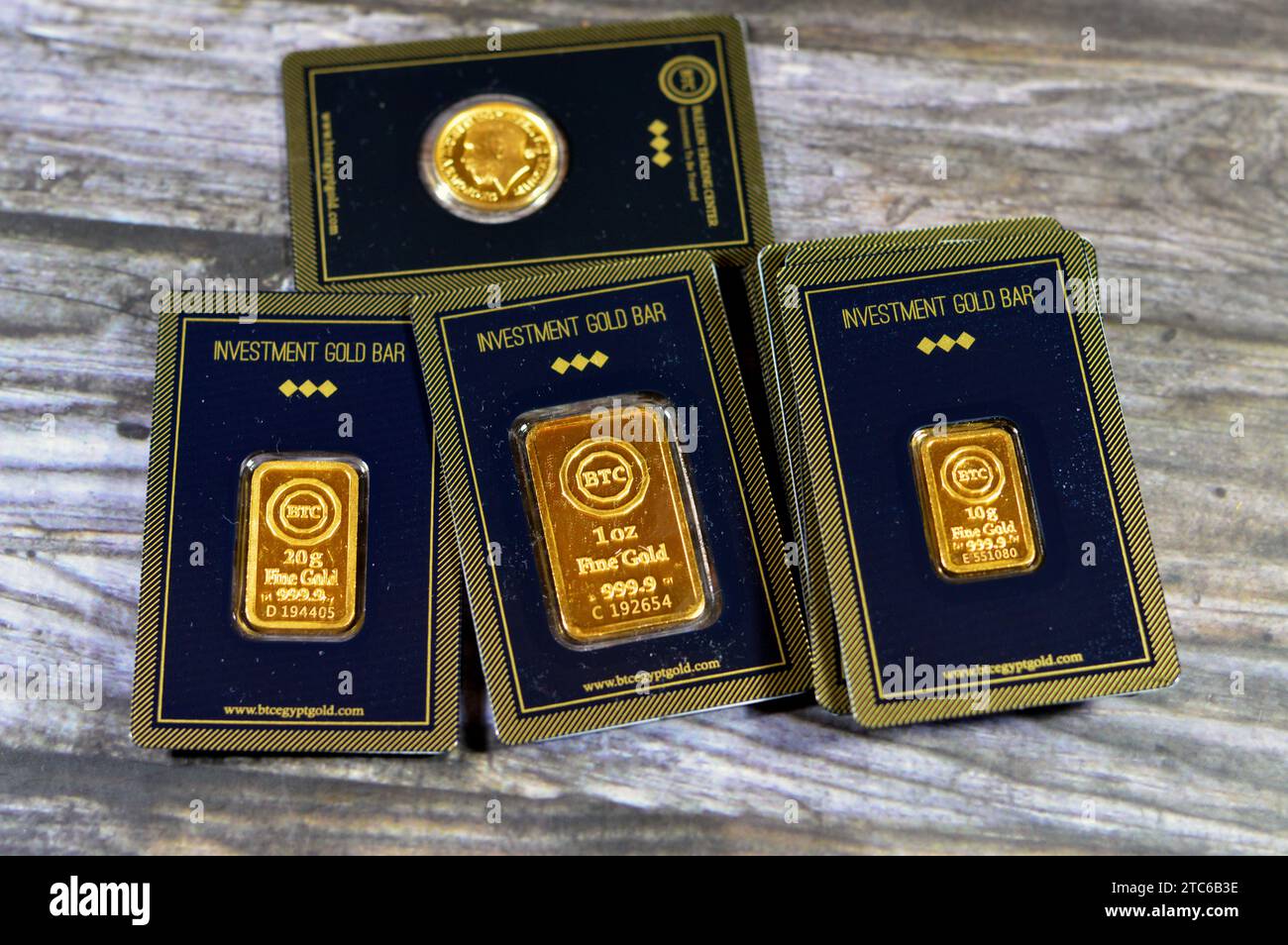 Cairo, Egypt, December 8 2023 24K karat BTC Bullion Trading Center