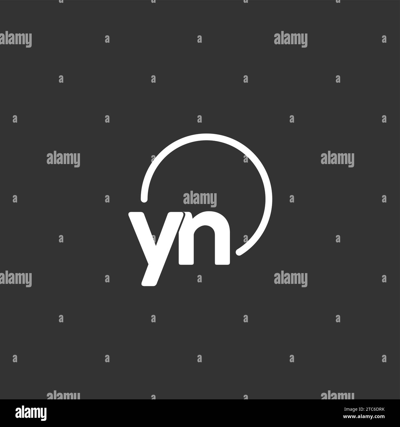 YN initial logo with rounded circle vector graphic Stock Vector Image ...