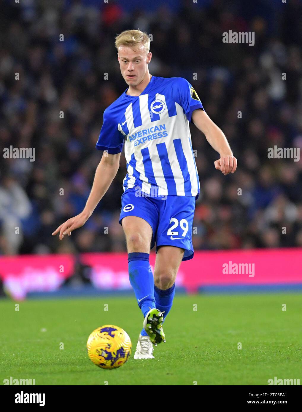 Jan Paul van Hecke of Brighton during the Premier League match between Brighton and Hove Albion and Burnley at the American Express Stadium  , Brighton , UK - 9th December 2023 Photo Simon Dack / Telephoto Images Editorial use only. No merchandising. For Football images FA and Premier League restrictions apply inc. no internet/mobile usage without FAPL license - for details contact Football Dataco Stock Photo