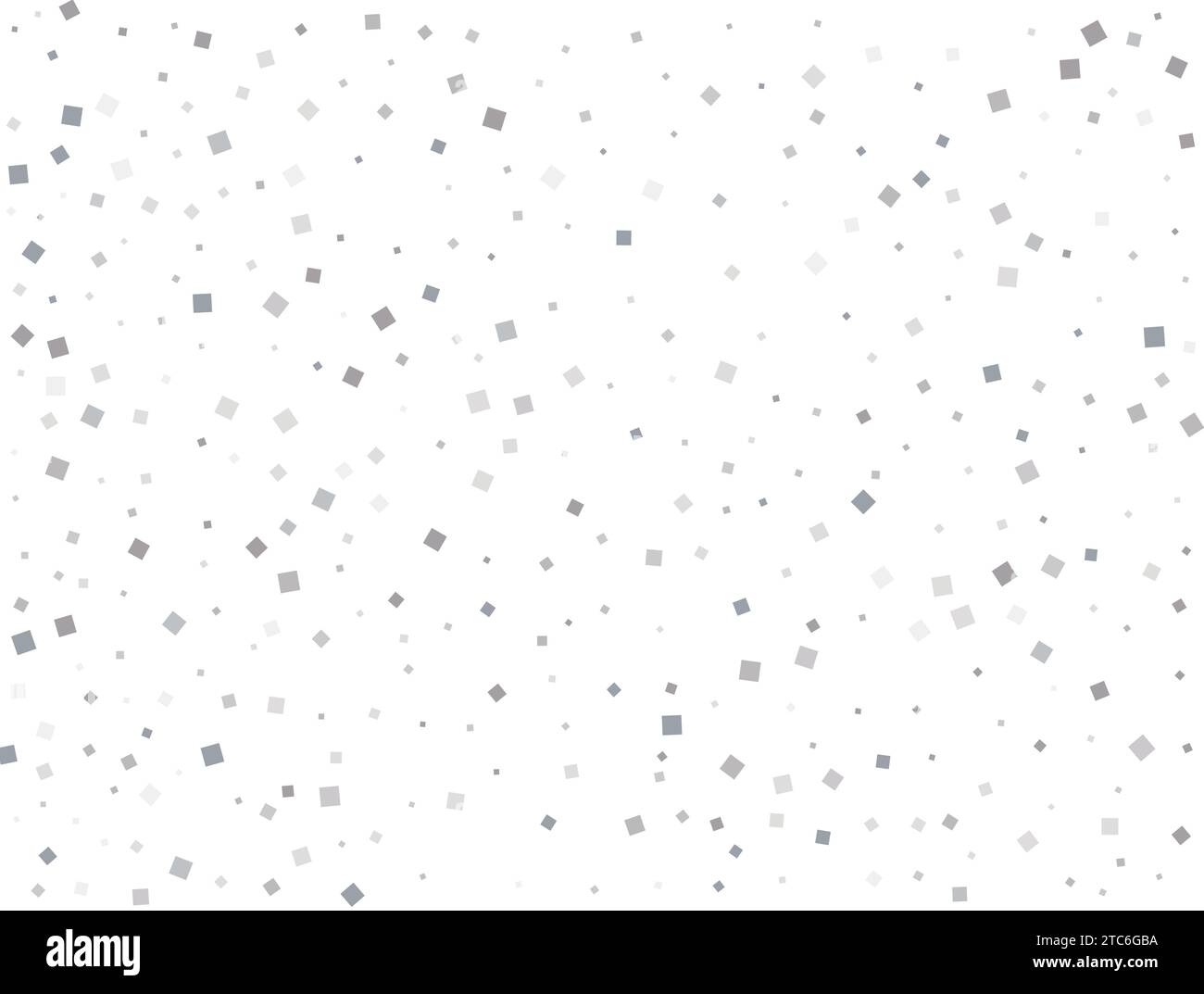 Pattern with silver squares. Christmas silver square confetti. Festive