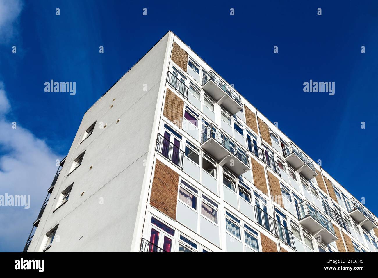 Wentworth Mews council housing block in Mile End, London, England Stock Photo