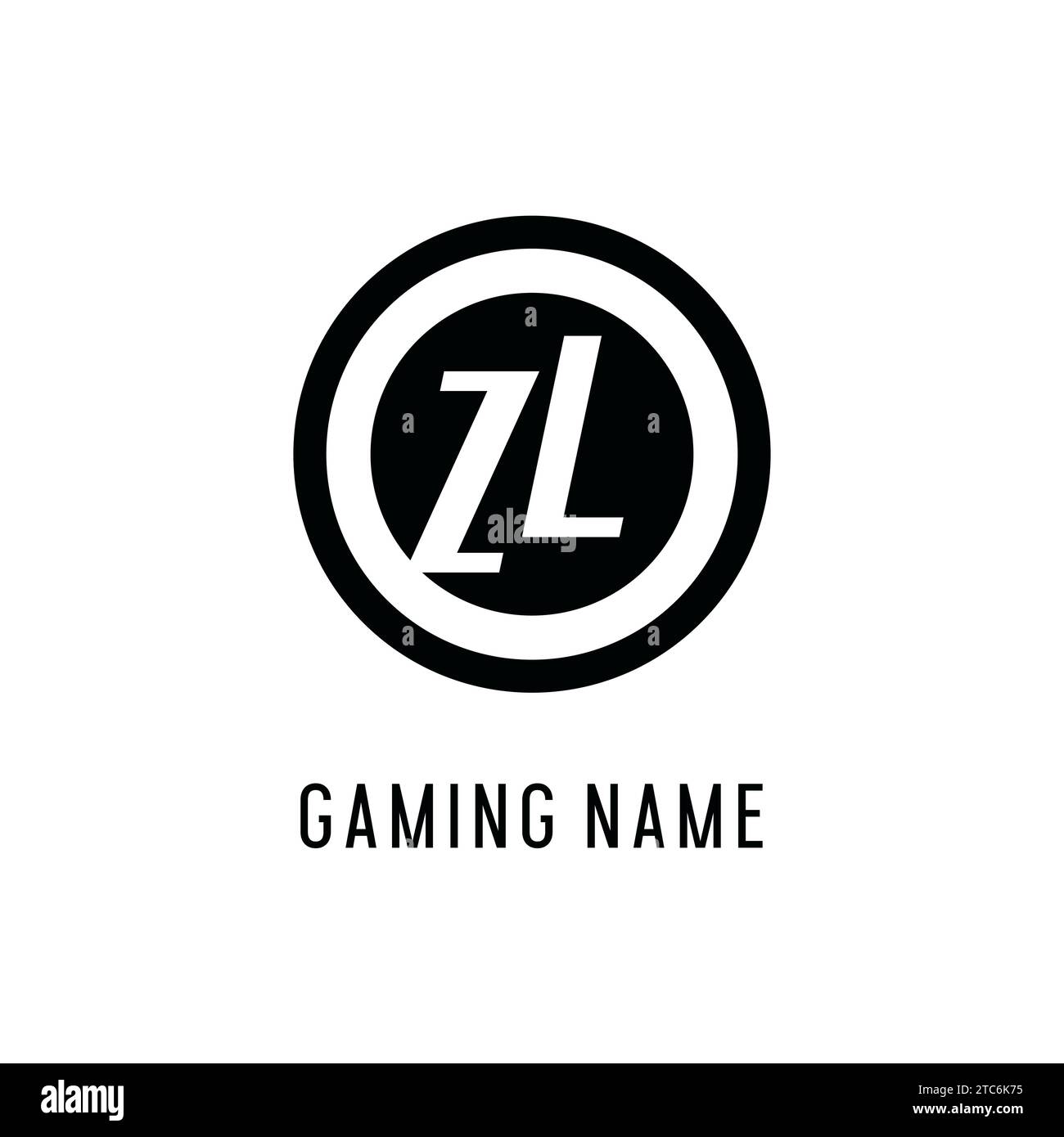 Initial ZL logo concentric circle line, clean and simple monogram logo
