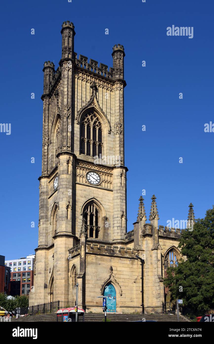 Belfry or Church Tower of the Church of St. Luke or Bombed-Out Church (1811-1832) by John Foster, Sr & Jr, Liverpool England UK Stock Photo