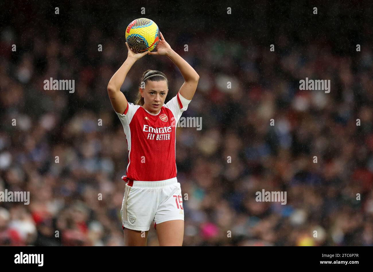 Arsenals Katie Mccabe Takes A Throw In During The Barclays Womens