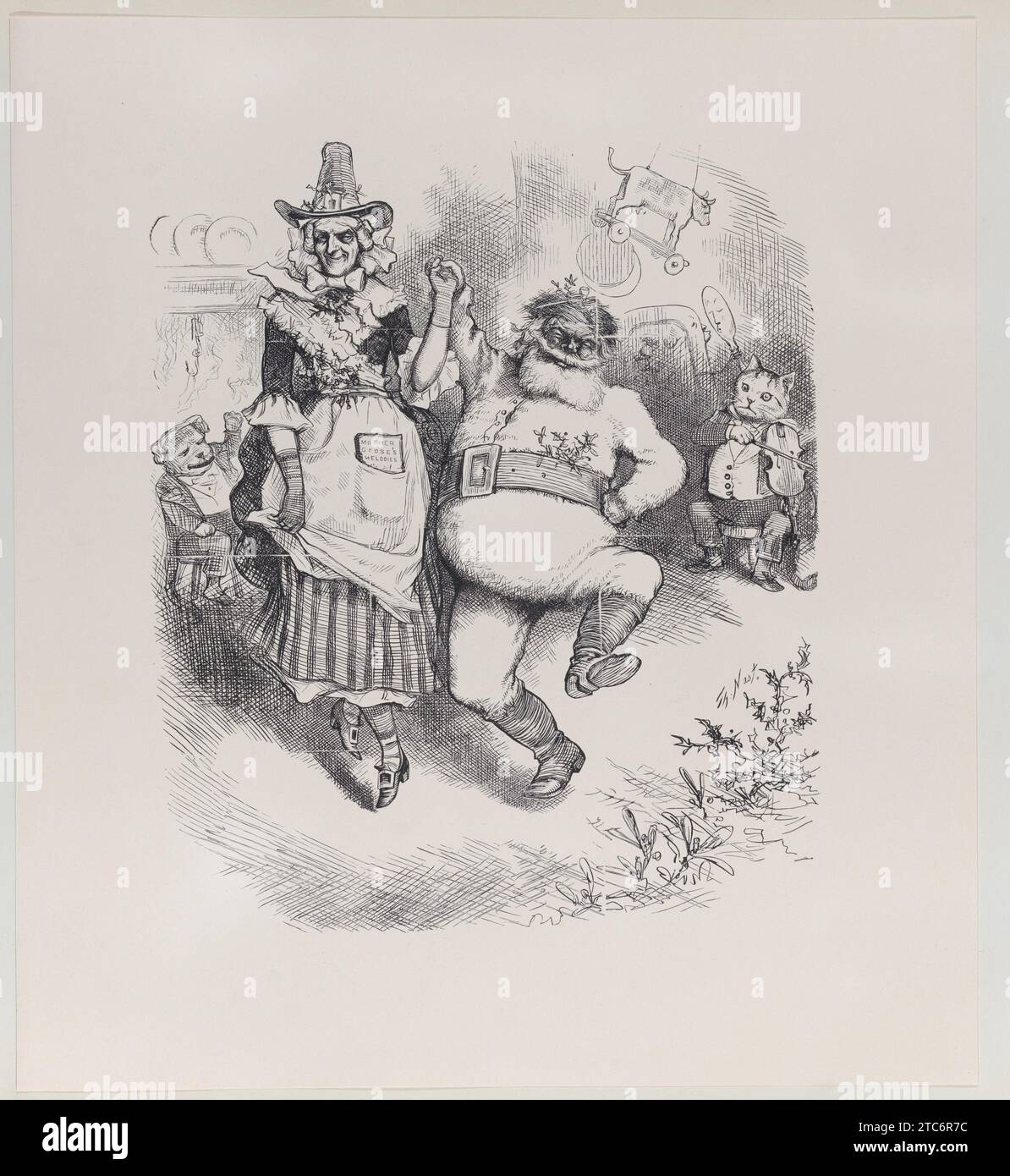 A Merry Christmas (published in 'Harper's Weekly,' January 3, 1880) 1933 by Thomas Nast Stock Photo