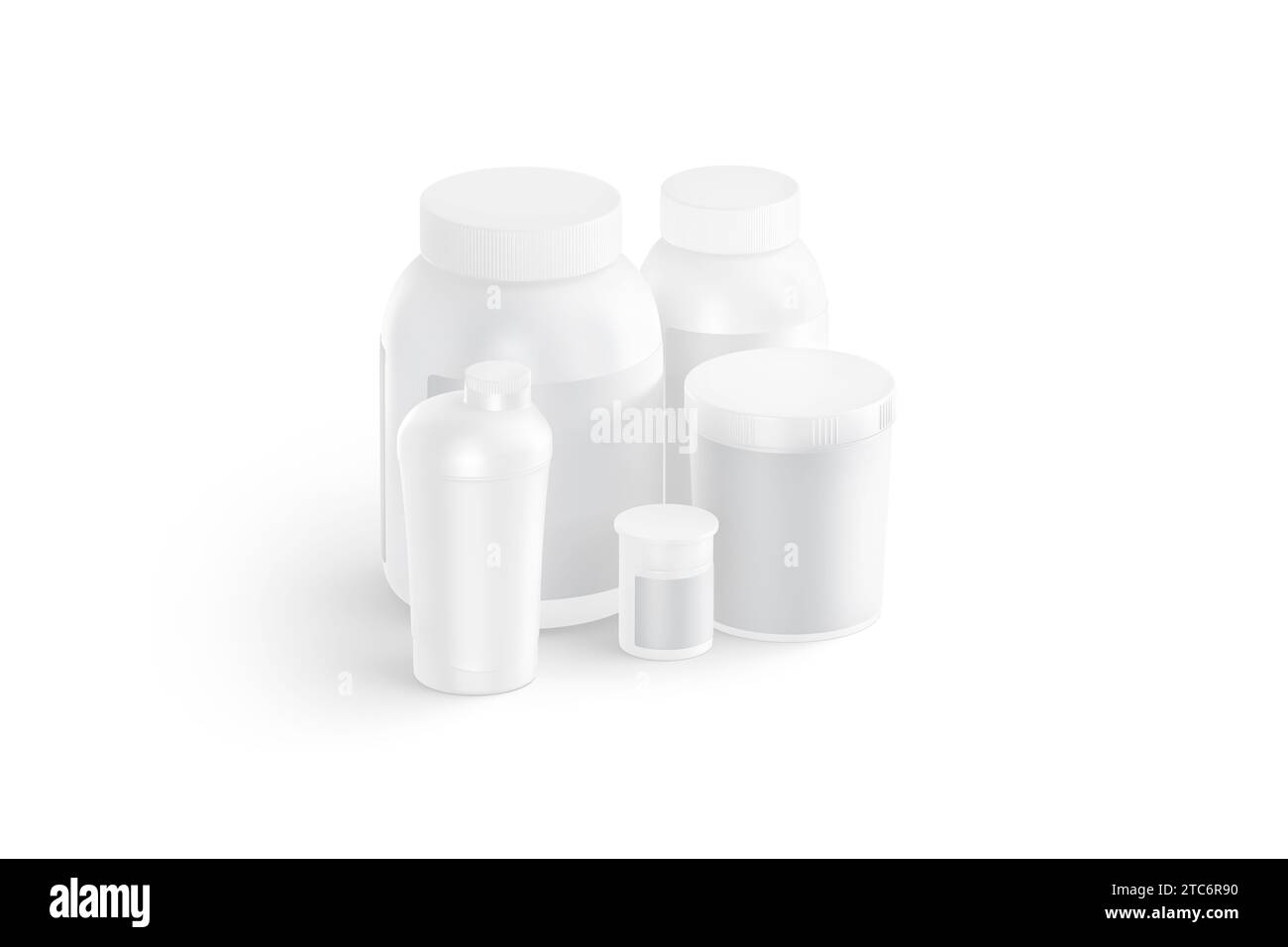 Two Black Shaker Bottle Mockups, Small and Big