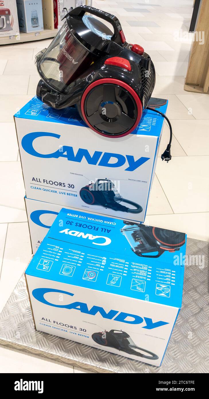 Bordeaux , France - 11 20 2023 :  Candy sign logo and brand text vacuum cleaner company of small household appliances in shop Stock Photo