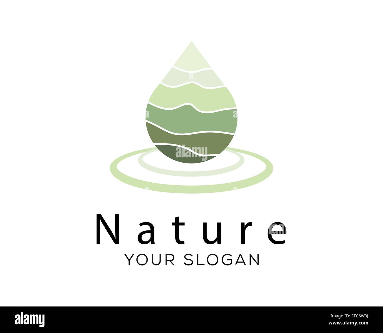 Nature vector drop logo design Stock Vector