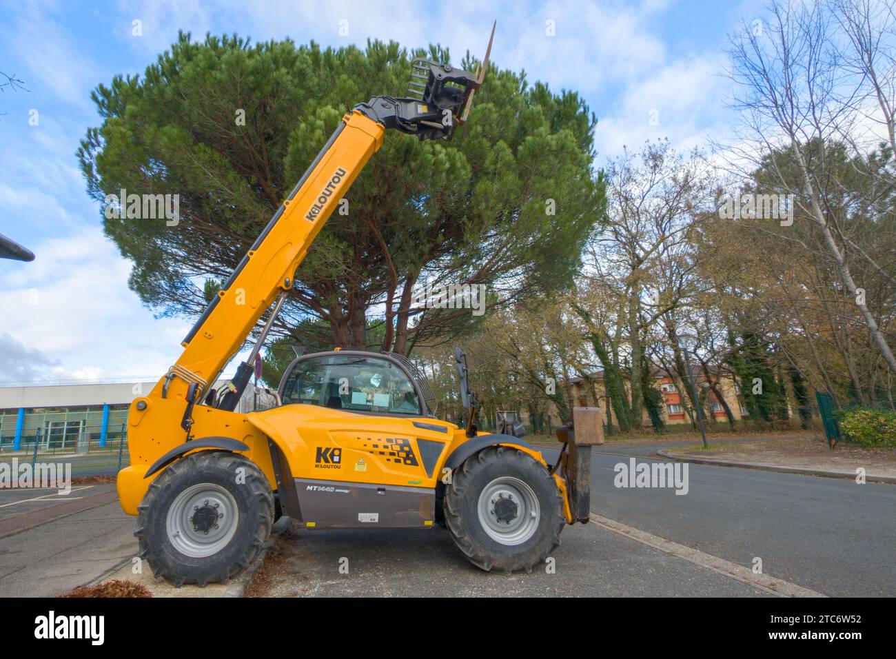 Bordeaux , France - 11 29 2023 : kiloutou logo sign on industrial modern rental utility vehicle manitou in construction site Stock Photo