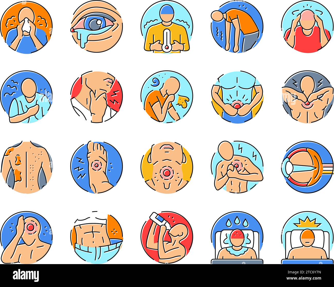 disease health heart icons set vector Stock Vector Image & Art - Alamy