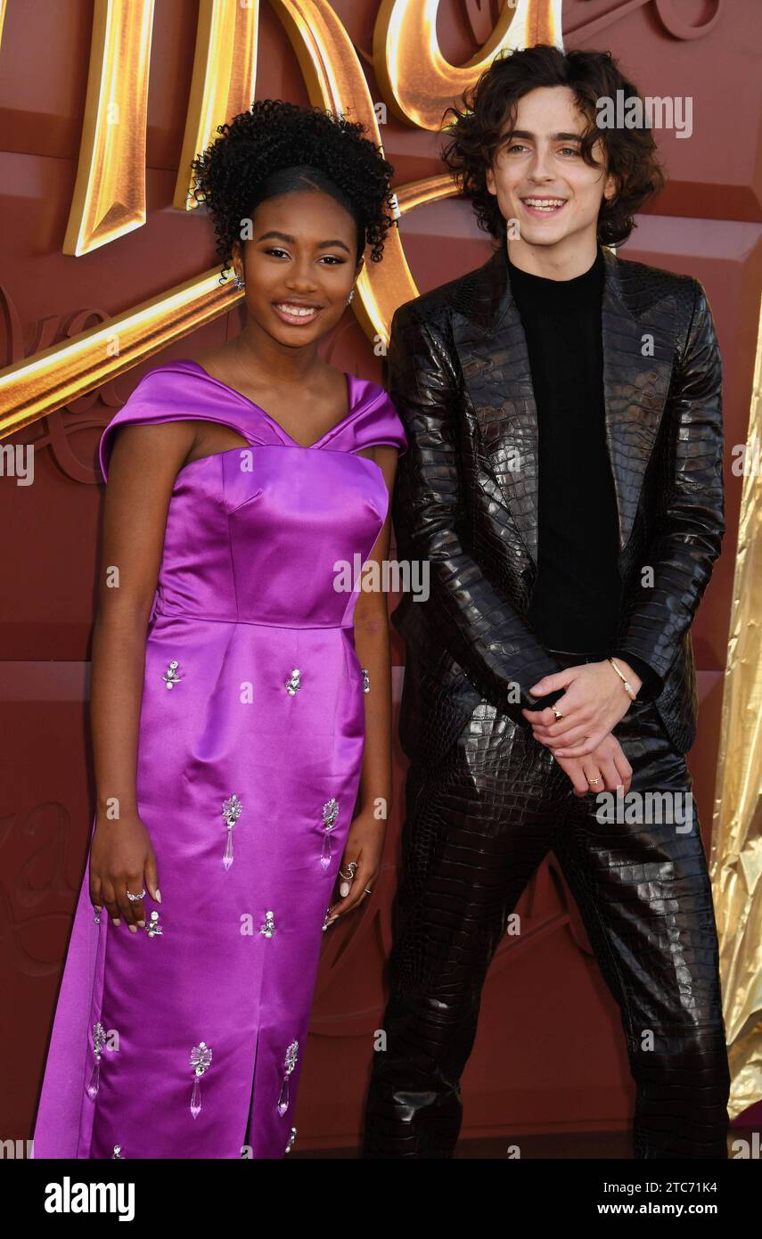 LOS ANGELES, CALIFORNIA - DECEMBER 10: L-R Calah Lane and TimothÃ e