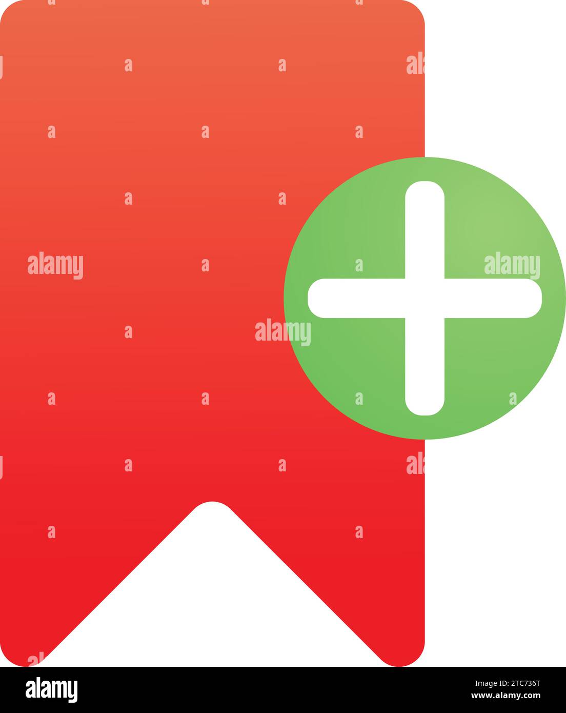 Save Bookmark Icon in vector flat gradient style color, illustration, art for design, ui, web, interface Stock Vector