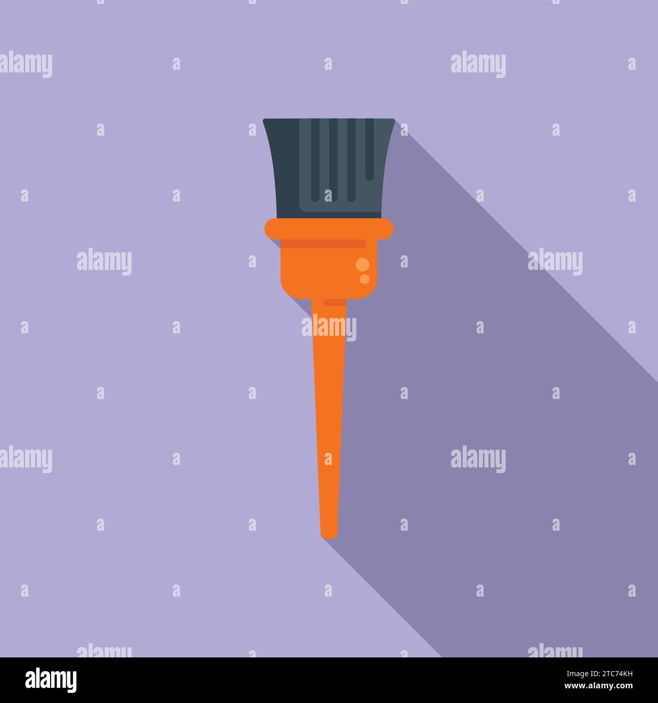 Hair coloring brush tool icon flat vector. Conditioner step. Guide girl