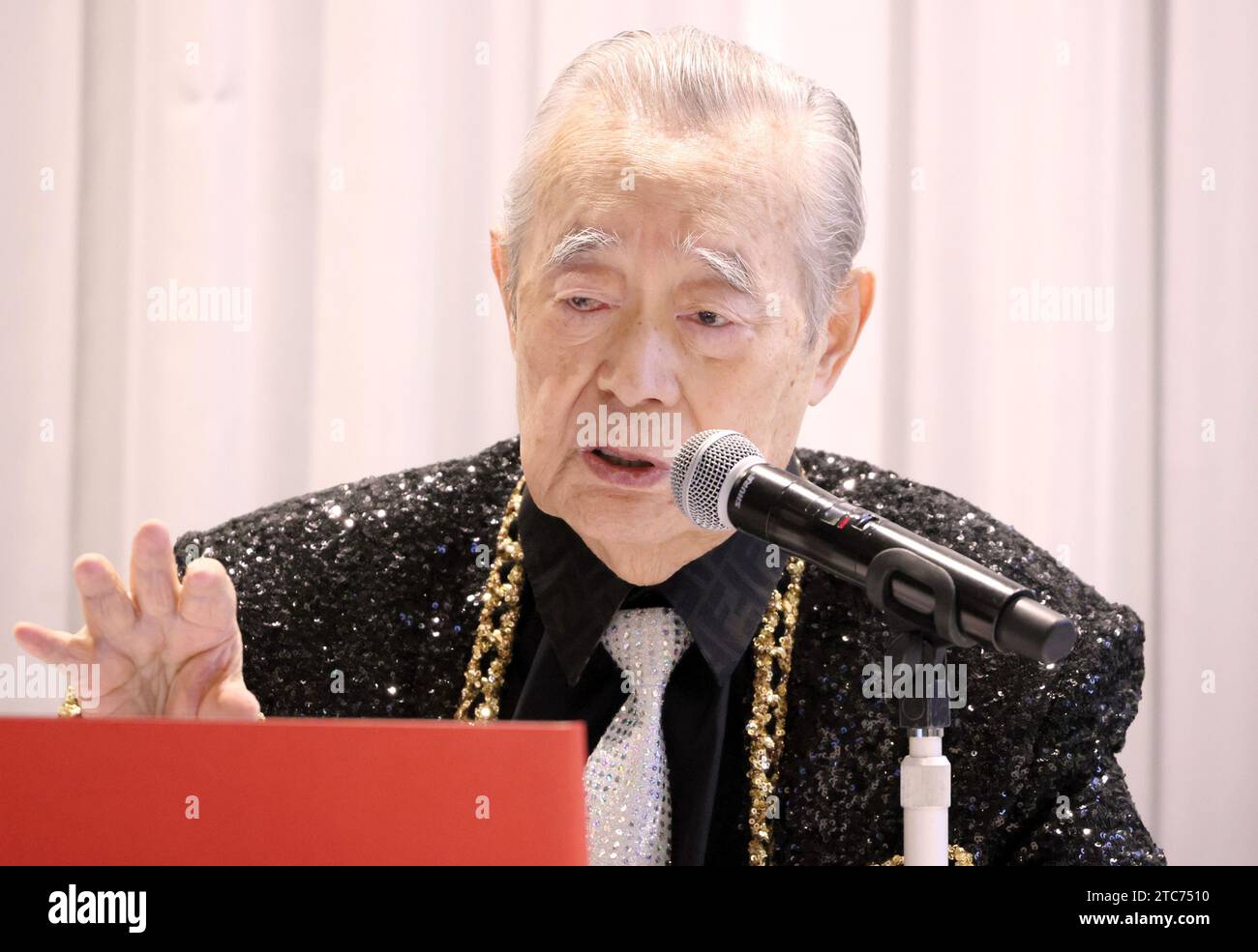 Tokyo, Japan. 11th Dec, 2023. Japanese inventor Yoshiro Nakamatsu