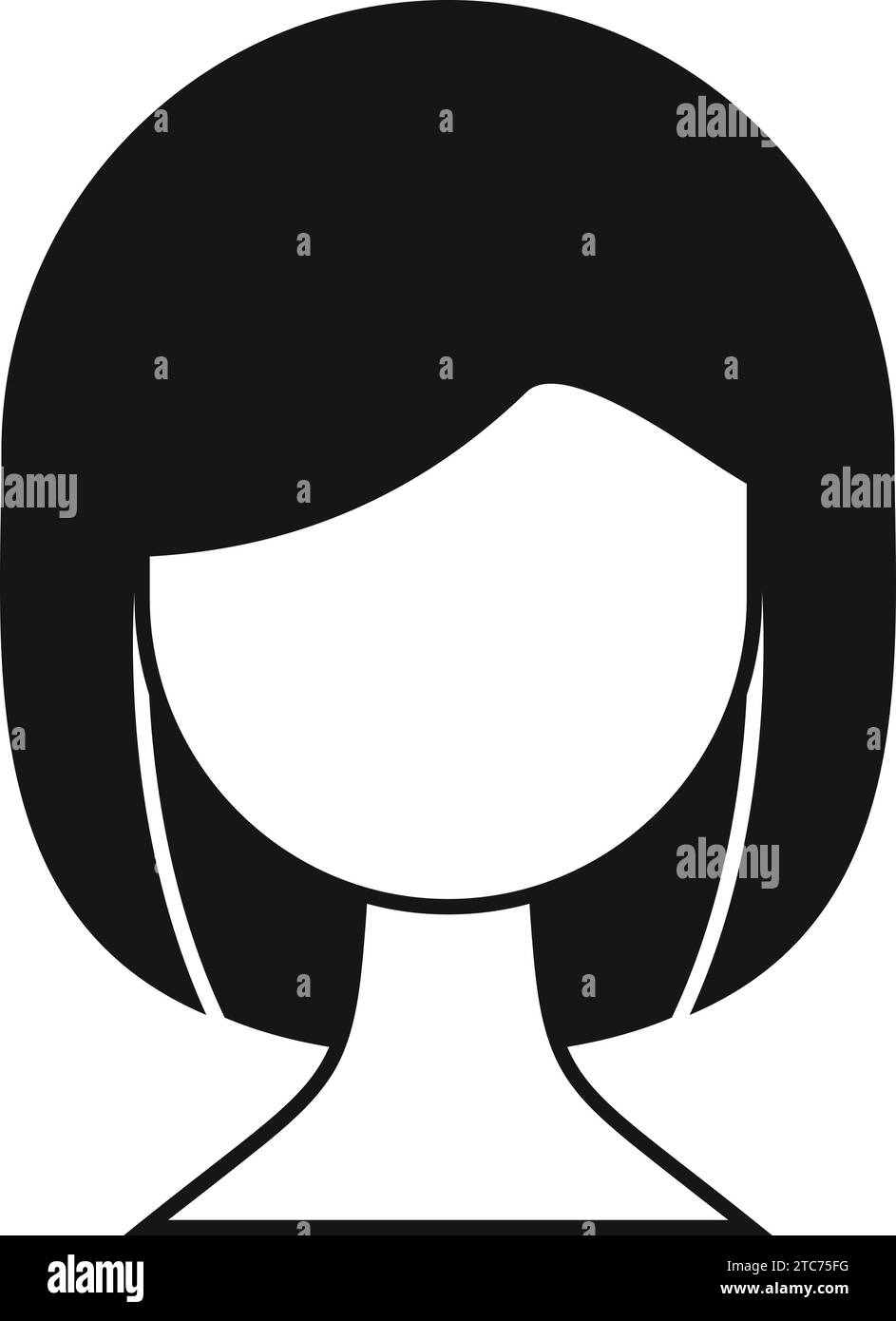 Color step female hairstyle icon simple vector. Kit paint salon. Guide ...