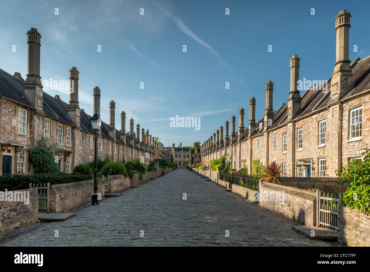 Vicars' Close in the cathedral city of Wells, Somerset, England.  Spring (May) 2019. Stock Photo
