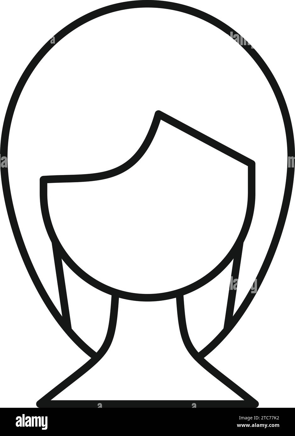 Cute dry look icon flat vector. Brush beauty. Care treatment salon