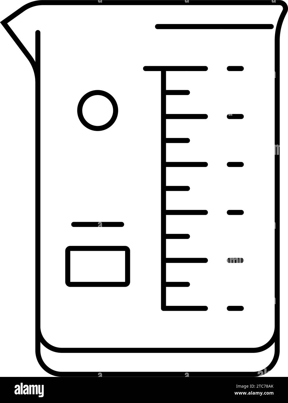 beaker chemical glassware lab line icon vector illustration Stock ...