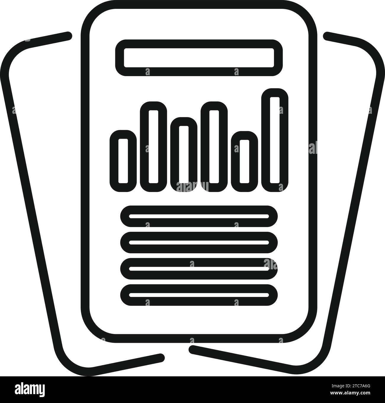 Paper planner icon outline vector. Record keeping documents. Financial plan Stock Vector
