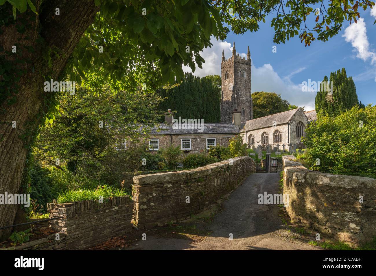 Picturesque Cornish village of Altarnun, Cornwall, England.  Autumn (September) 2022. Stock Photo