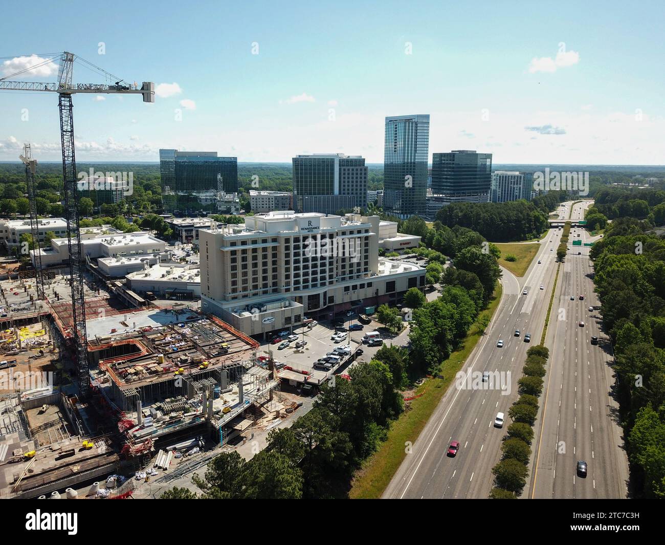 Stock Drone Images of Highrise Construction in Raleigh North Carolina Stock Photo Alamy