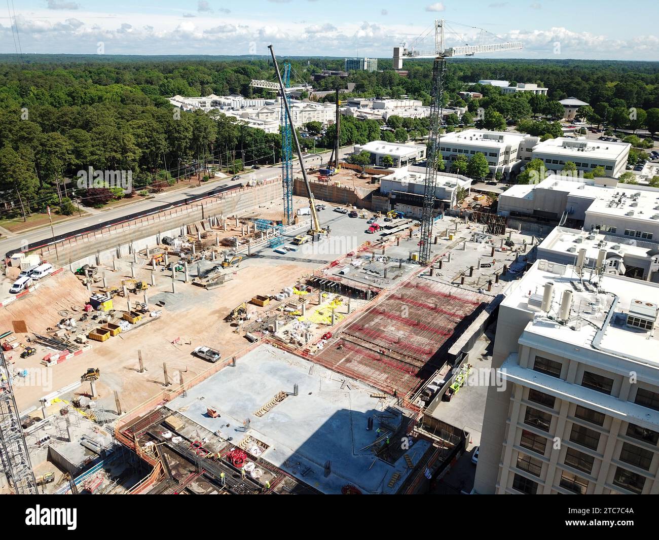 Stock Drone Images of Highrise Construction in Raleigh North Carolina Stock Photo Alamy