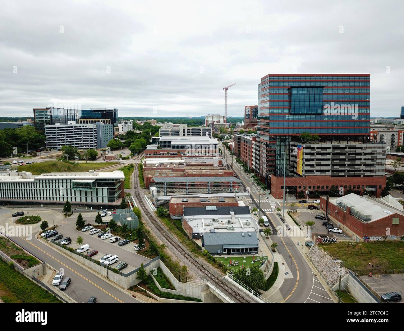 Stock Drone Images of Highrise Construction in Raleigh North Carolina Stock Photo Alamy