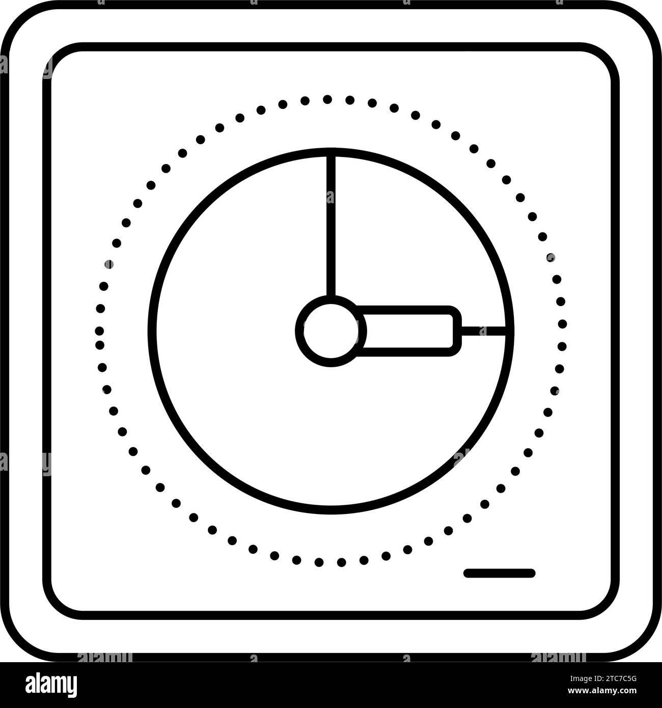 desk timer kitchen cookware line icon vector illustration Stock Vector ...