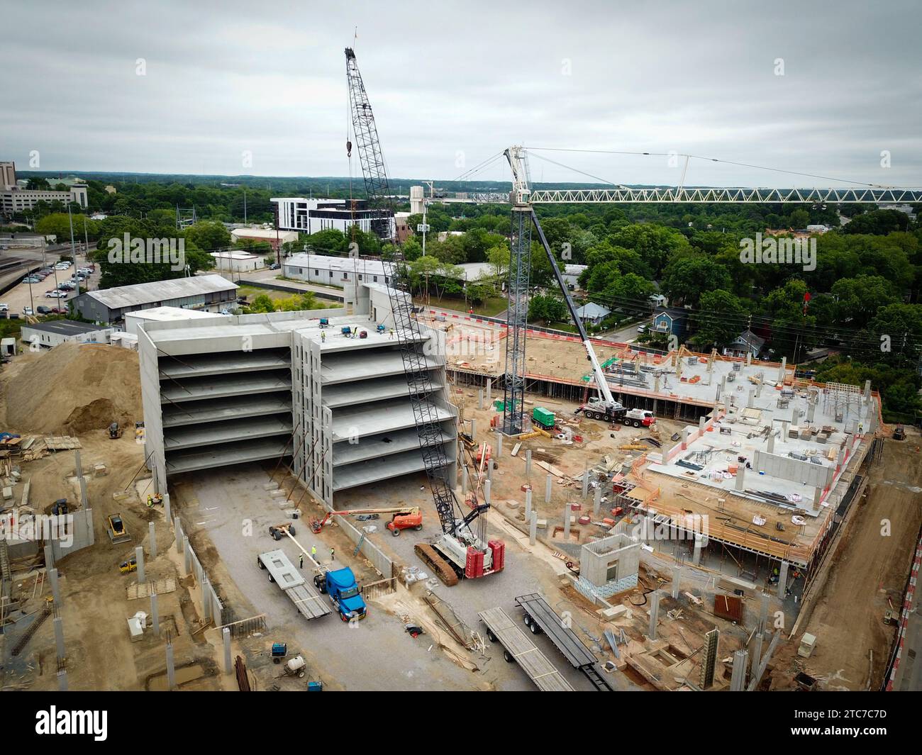 Stock Drone Images of Highrise Construction in Raleigh North Carolina Stock Photo Alamy