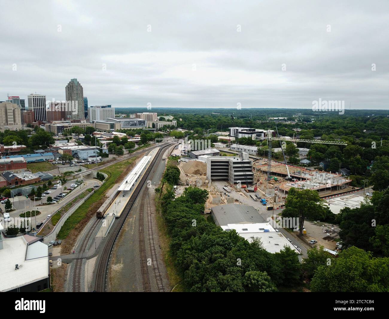Stock Drone Images of Highrise Construction in Raleigh North Carolina Stock Photo Alamy